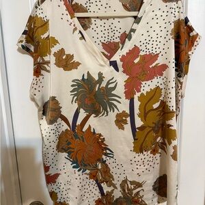 JODIFL Mustard and Cream Star Pattern Blouse